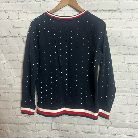 Tommy Hilfiger Navy Sweater with White Dots - Picture 3 of 3